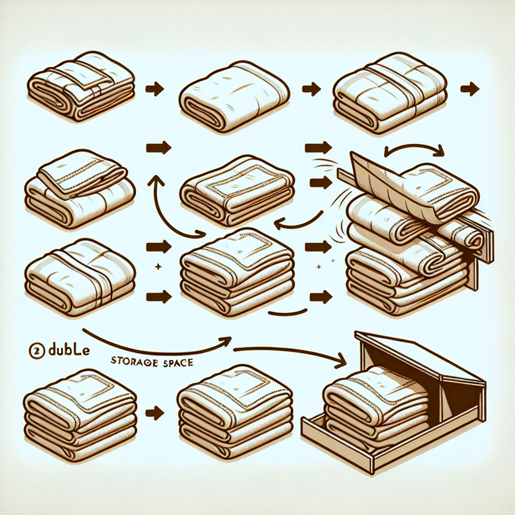 이불 개는 방법, 수납 공간이 2배 늘어나는 방식