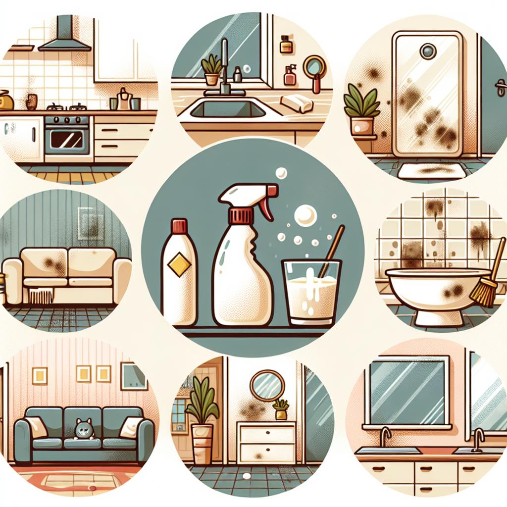 식초 활용 청소, 세정제 없이 되는 영역