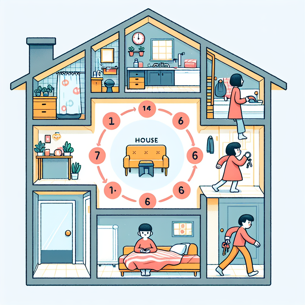 외출 준비 순서, 집에서 덜 뛰어다니게 되는 구조 외출 준비 순서, 집에서 덜 뛰어다니게 되는 구조