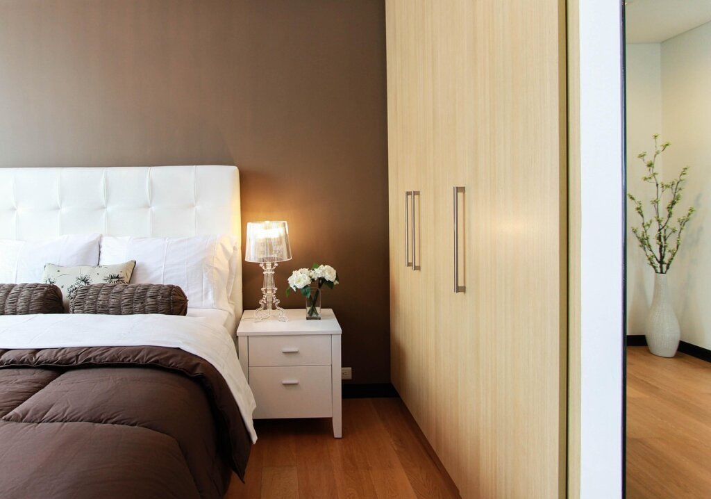 closet storage with neatly stored electric blanket