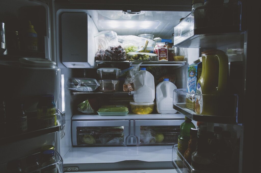 organized refrigerator with proper food storage containers