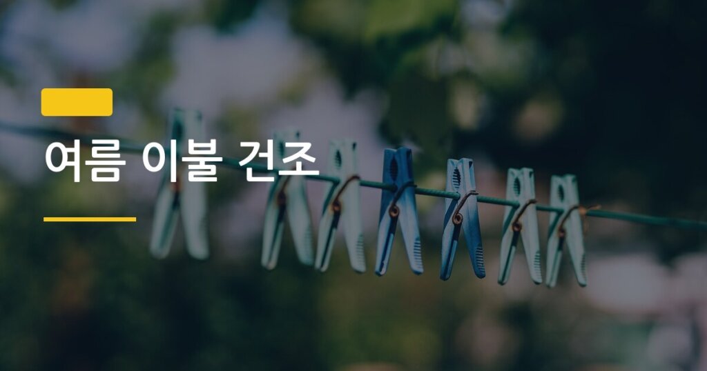 여름 이불 건조, 세탁 후 속까지 빠르게 말리는 4가지 방법