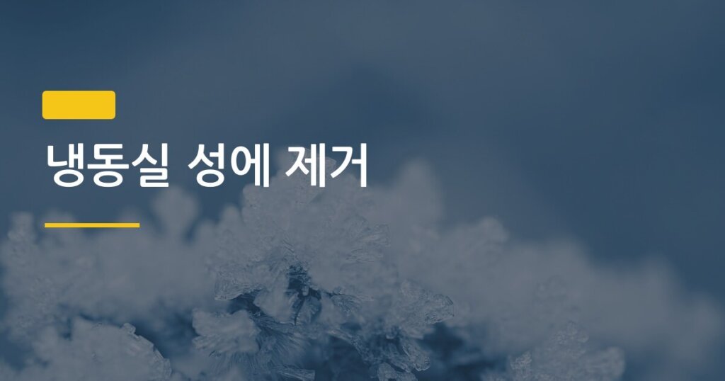 냉동실 성에 제거, 시간 반으로 줄이는 현실적인 방법 5가지