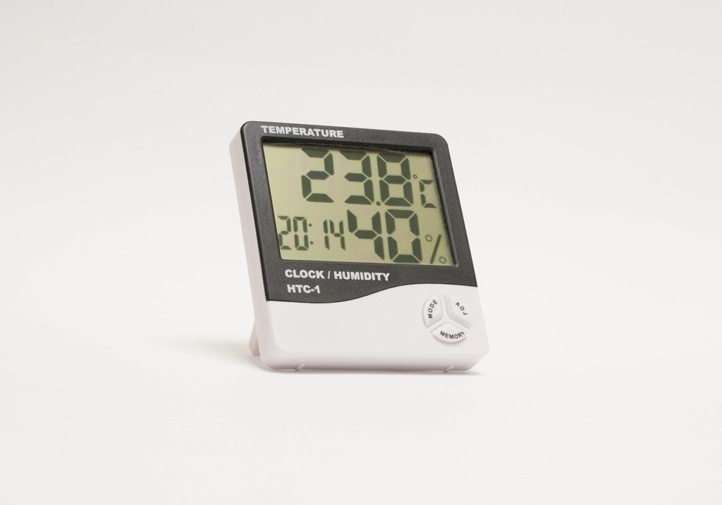 indoor humidity measurement hygrometer on white table