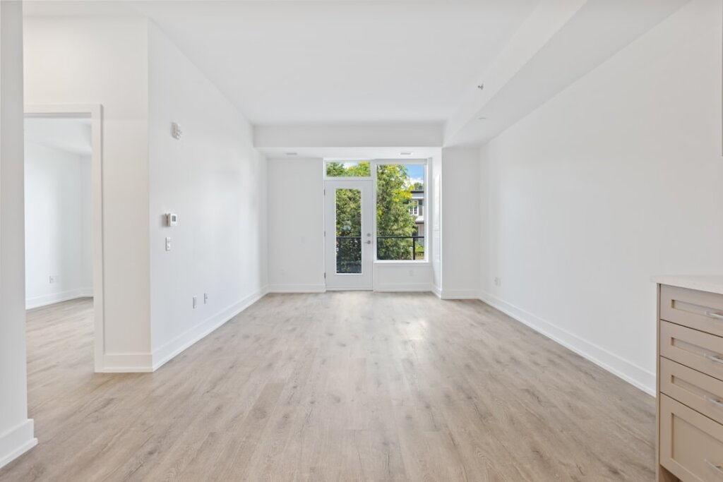 empty quiet apartment living room before business trip