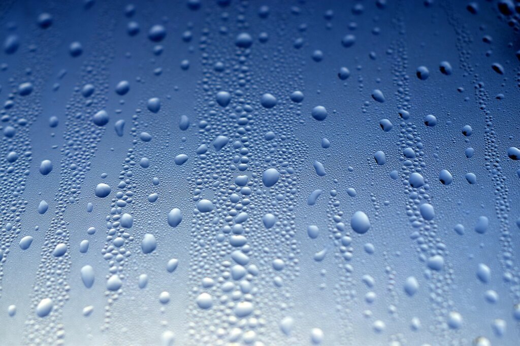 clean dry window frame without mold or condensation in winter morning light