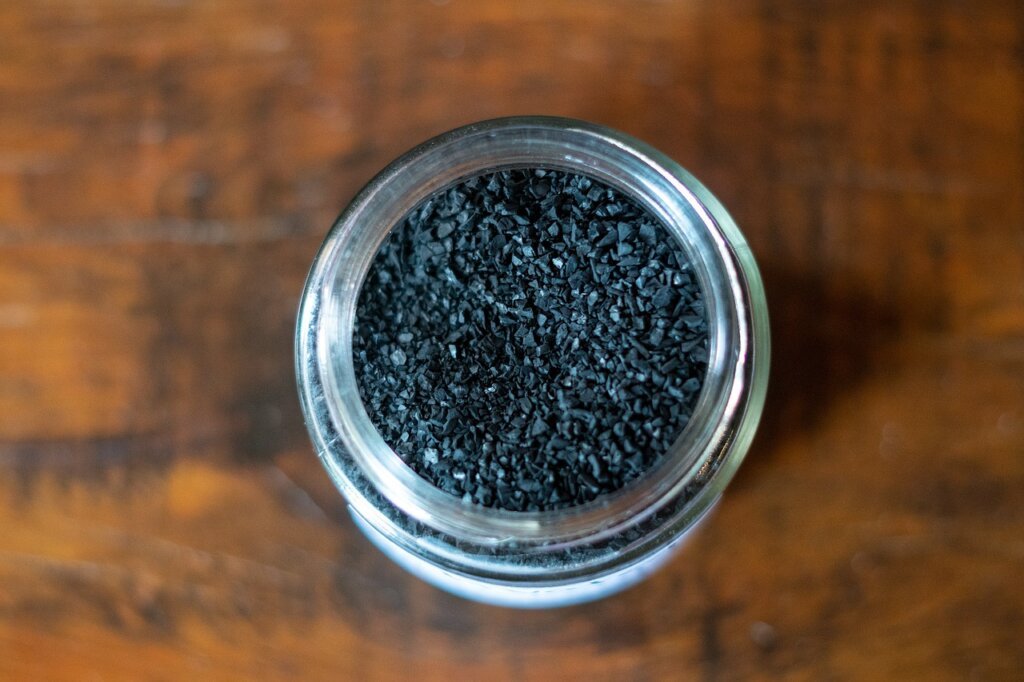 activated charcoal bag placed inside kitchen drawer