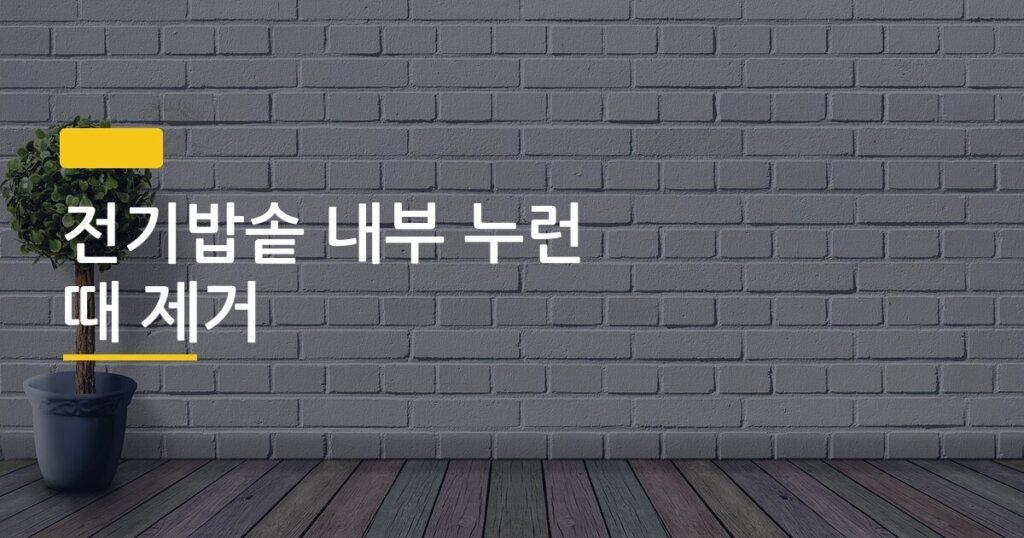 전기밥솥 내부 누런 때 제거, 식초·베이킹소다·구연산 중 뭐가 진짜 효과 있을까