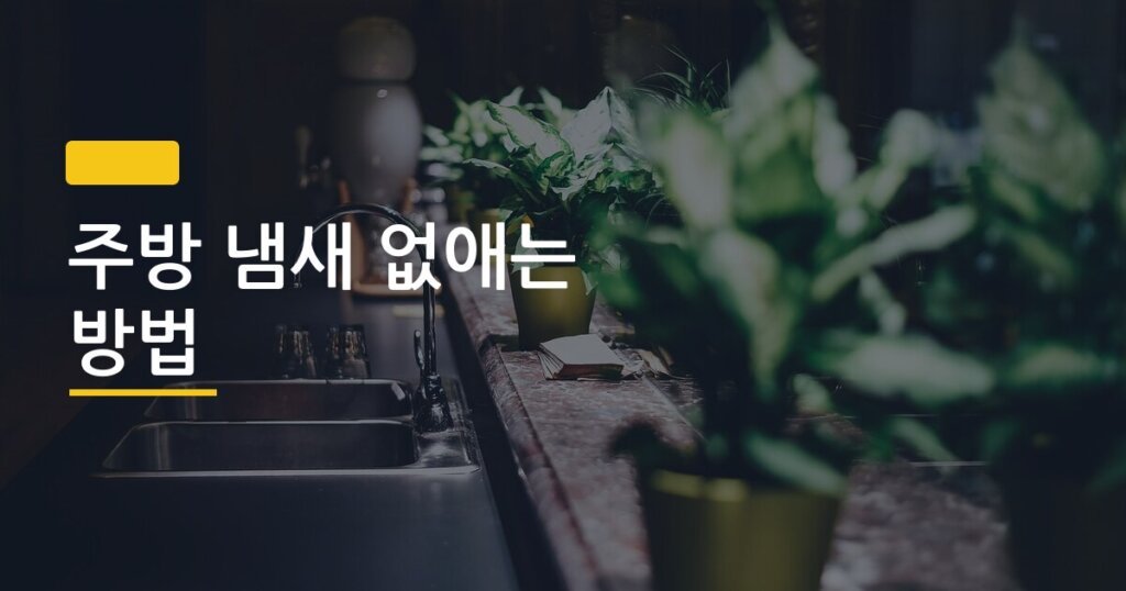 주방 냄새 없애는 방법, 환기 말고 진짜 효과 있는 것 4가지